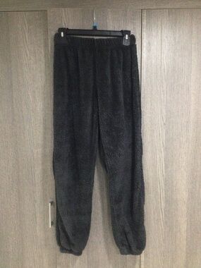 Plush Grey Women's Jogger Pants - Soft Fleece Lounge